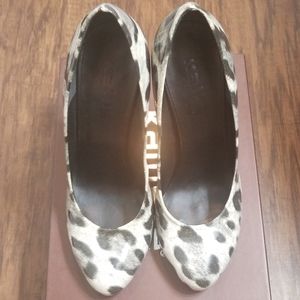 Varnished Effect Leopard Pumps